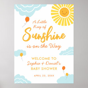 A Little Ray of Sunshine Baby shower Poster