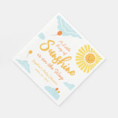 A Little Ray of Sunshine Baby shower servetten (Hoek)