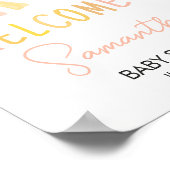 A Little Ray of Sunshine Baby shower Welkom Poster (Hoek)