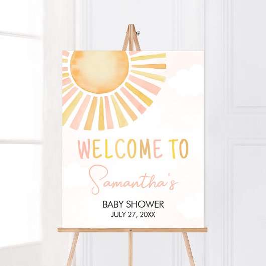 A Little Ray of Sunshine Baby shower Welkom Poster