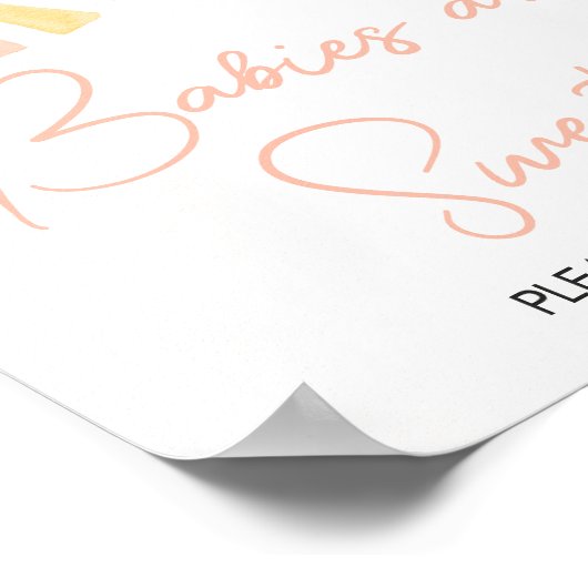 A Little Ray of Sunshine Baby's zijn zoet Poster (Hoek)