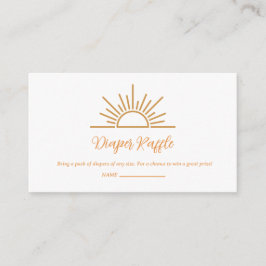 A Little Ray of Sunshine Boho luierverloting Informatiekaartje