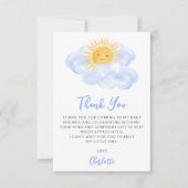 A Little Ray Of Sunshine Boy's Baby Shower Bedankkaart (Voorkant)