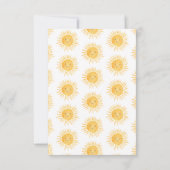 A Little Ray of Sunshine Clouds Baby Shower Bedankkaart (Achterkant)