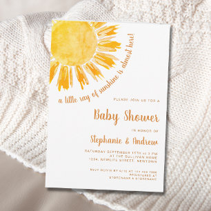 A Little Ray of Sunshine Couples Baby shower Kaart