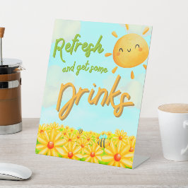 A Little Ray of Sunshine - Drinken teken Reclamebord Met Voetstuk