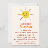 A Little Ray of Sunshine Geel zon Baby shower Kaart (Voorkant)