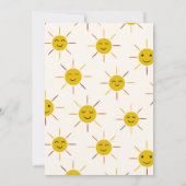 A Little Ray of Sunshine Geel zon Baby shower Kaart (Achterkant)