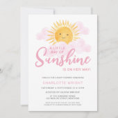 A Little Ray Of Sunshine Is On Her Way Baby Shower Kaart (Voorkant)