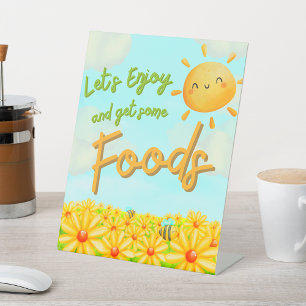 A Little Ray of Sunshine - Voeding Reclamebord Met Voetstuk