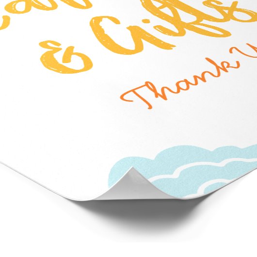 A Little Ray Sunshine Baby shower Kaarten & gesche Poster (Hoek)