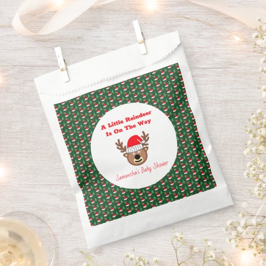 A Little Reindeer Is On The Way Bedankzakje (Geknipt)