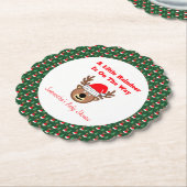 A Little Reindeer Is On The Way Kartonnen Onderzetters (Gekanteld)