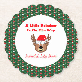 A Little Reindeer Is On The Way Kartonnen Onderzetters