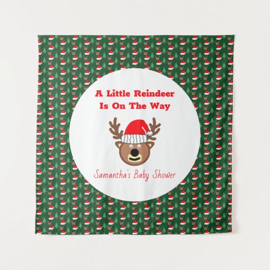 A Little Reindeer Is On The Way Wandkleed (Voorkant)