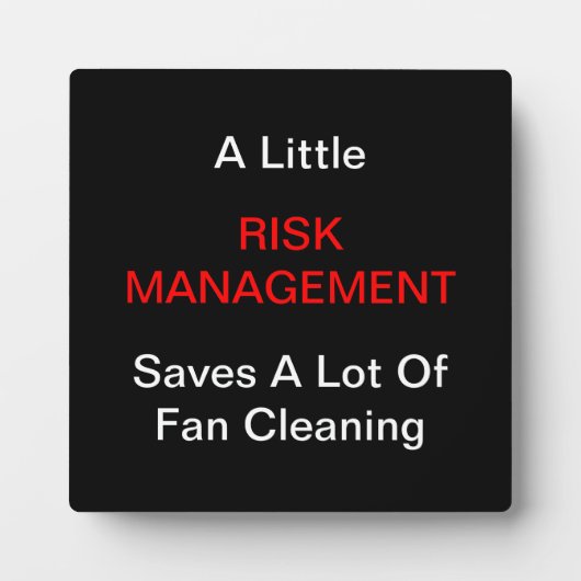 "A LIttle Risk Management" Plaques Fotoplaat (Voorkant)