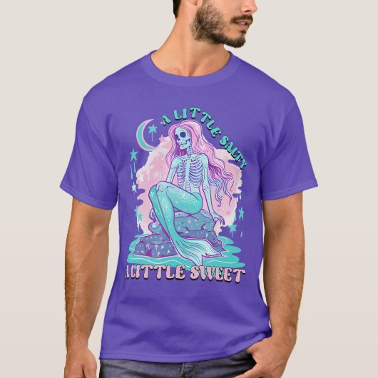 A Little Salty A Little Sweet Mermaid Skeleton Sum T-shirt (Voorkant)