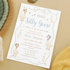 A Little Silly Goose Baby Shower Kaart