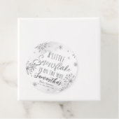 A Little Snowflake Baby Shower Dank Je Bedankjes Labels (In situ)