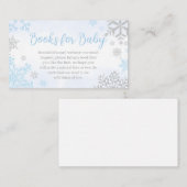 A Little Snowflake Blue Baby shower Boeken voor Ba Informatiekaartje (Voorkant / Achterkant)