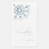 A Little Snowflake Blue Baby Shower Servet (Voorkant)