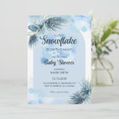A Little Snowflake is on the Way Baby Shower Kaart (Staand voorkant)