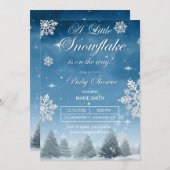 A Little Snowflake is on the Way Baby Shower Kaart (Voorkant / Achterkant)