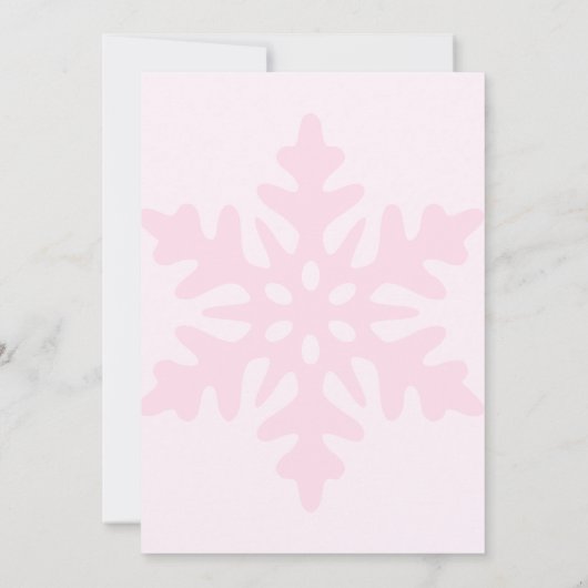 A Little Snowflake is on the Way Invitation, Baby Kaart (Achterkant)