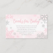 A Little Snowflake Roze Baby shower Boeken voor Ba Informatiekaartje (Voorkant)