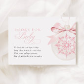 A Little Snowflake Roze Baby shower Boeken voor Ba Informatiekaartje