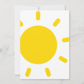 A Little Sonshine is op de weg Uitnodiging, Baby Kaart (Achterkant)