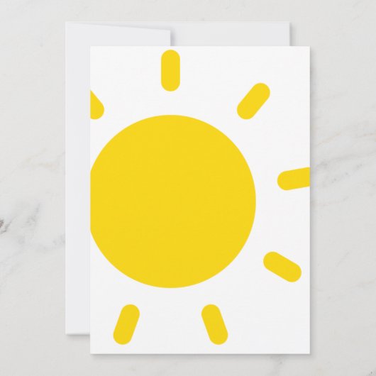 A Little Sonshine is op de weg Uitnodiging, Baby Kaart (Achterkant)