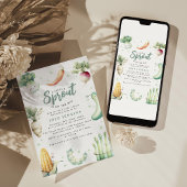 A Little Sprout Baby shower Invitation Kaart