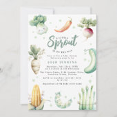 A Little Sprout Baby shower Invitation Kaart (Voorkant)
