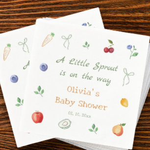 A Little Sprout Baby shower servetten