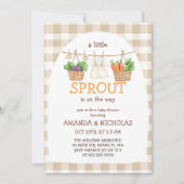 A Little Sprout Is On The Way  Baby Shower Kaart (Voorkant)