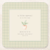 A Little Sprout is on the Way Baby Shower Kartonnen Onderzetters (Voorkant)