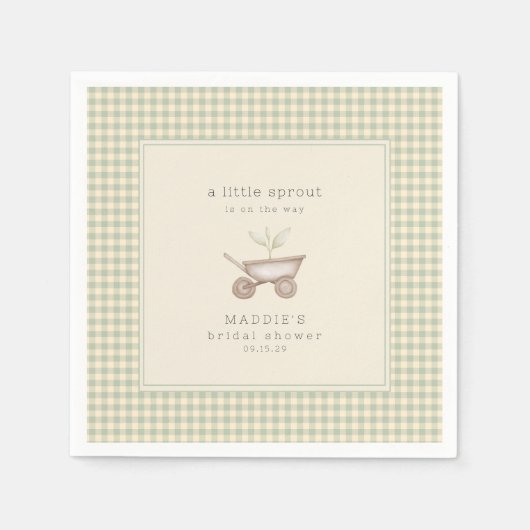 A Little Sprout is on the Way Baby Shower  Servet (Voorkant)