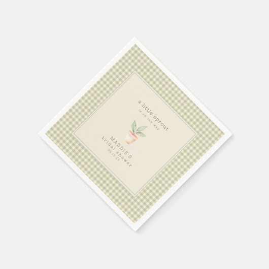 A Little Sprout is on the Way Baby Shower  Servet (Hoek)