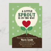 A Little Sprout is op de weg Baby shower Kaart (Voorkant / Achterkant)