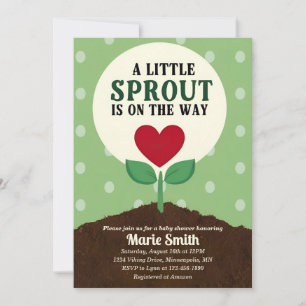 A Little Sprout is op de weg Baby shower Kaart