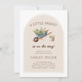 A Little Sprout is op de weg Baby shower Kaart (Voorkant)