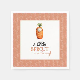 A Little Sprout on the Way Baby Shower Napkins Servet