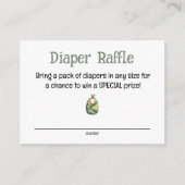 A Little Sprout on the Way Diaper Raffle Card Informatiekaartje (Voorkant)