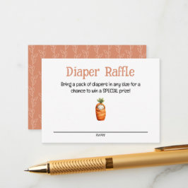 A Little Sprout on the Way Diaper Raffle Card Informatiekaartje
