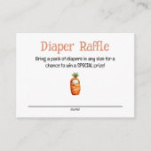 A Little Sprout on the Way Diaper Raffle Card Informatiekaartje (Voorkant)