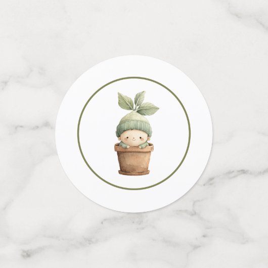 A Little Sprout on the Way Table Confetti (Kleine voorkant)