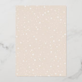 A Little Star Geslachtsneutraal Baby shower Roos G Folie Uitnodiging (Achterkant)