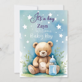 "A Little Star is on His Way – Blue Baby Shower In Kaart