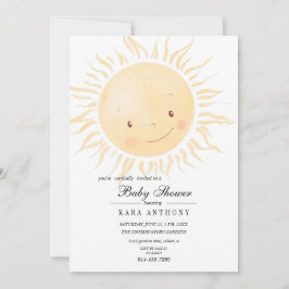 A Little Sunshine Baby Shower Uitnodiging